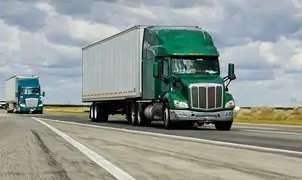 two semi-trucks