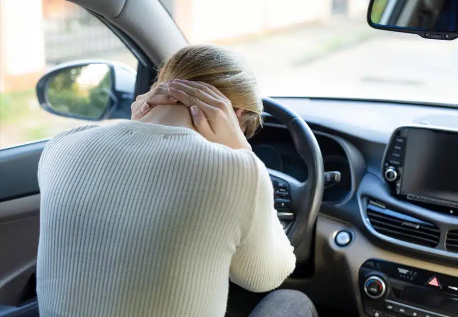 woman injured in car