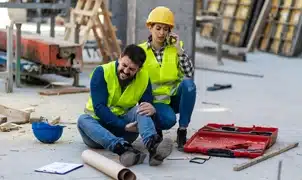 construction worker injured on site