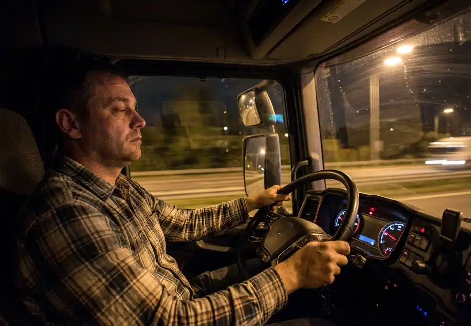 sleepy truck driver