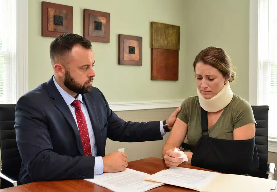 Peter Finch with client