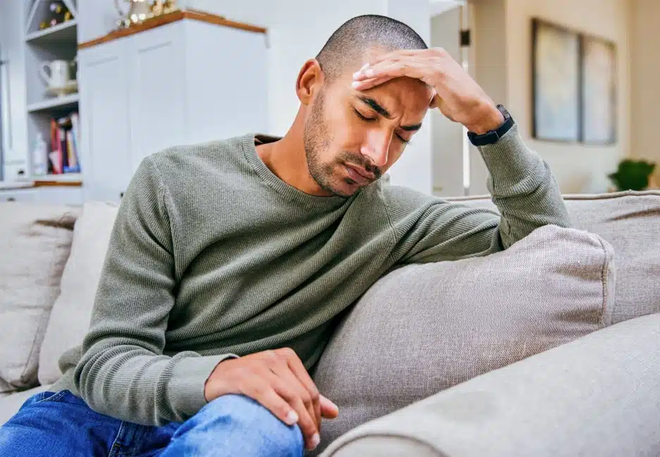 man with headache