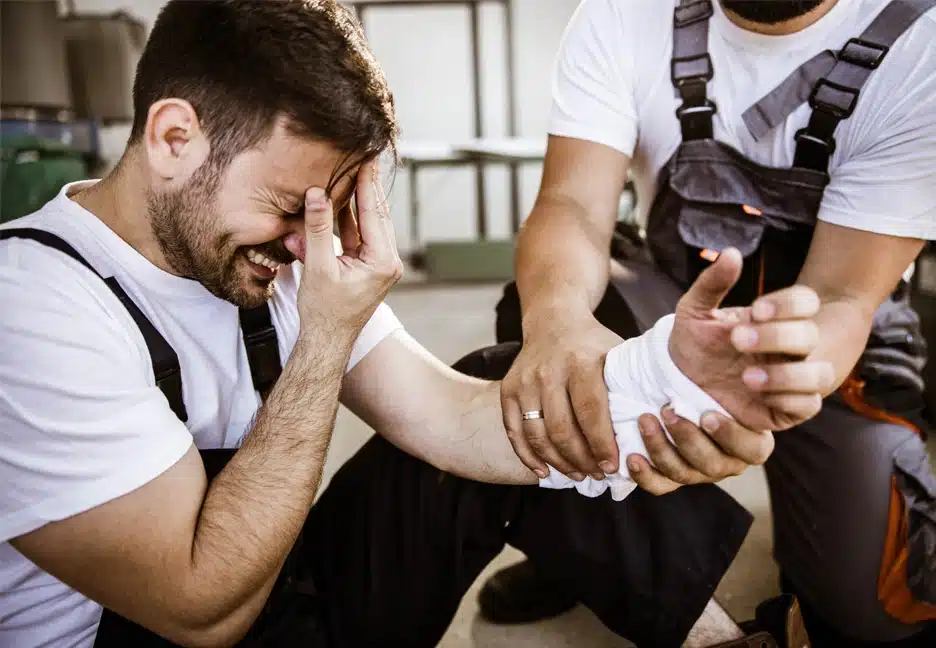 injured construction worker